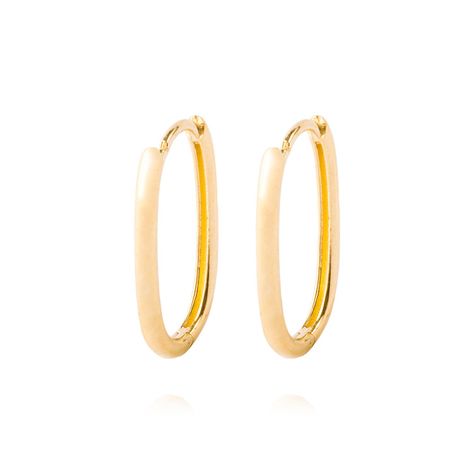 Aros de Oro 18kt Modelo Argollas Alargadas-0