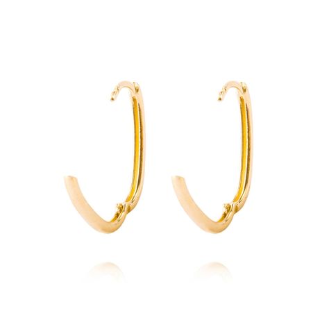 Aros de Oro 18kt Modelo Argollas Alargadas-2