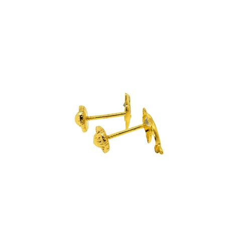 Aros de Oro 18kt Delfín y Circones 1,0mm-2