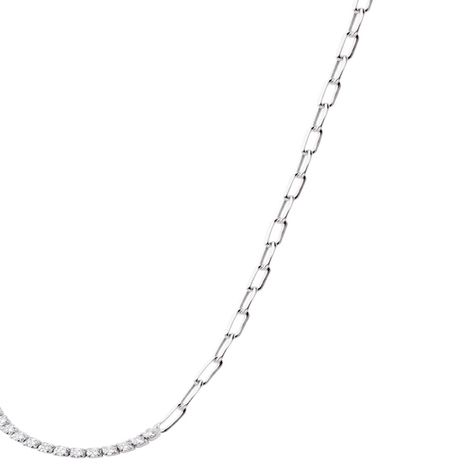 Collar de Plata Esterlina 925 Eslabones Circon-1