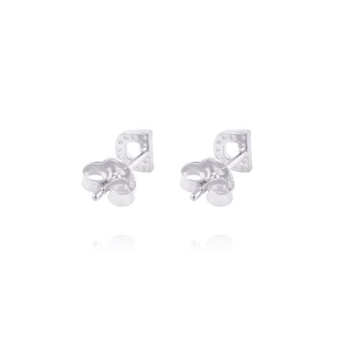 Aros de Plata Esterlina 925 Letra D-2