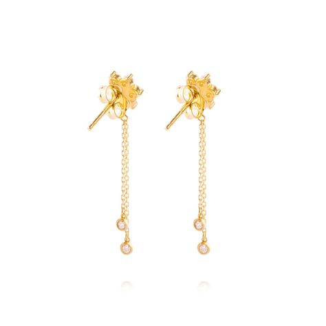 Aros de Oro 18kt Modelo Roseta Colgante-2