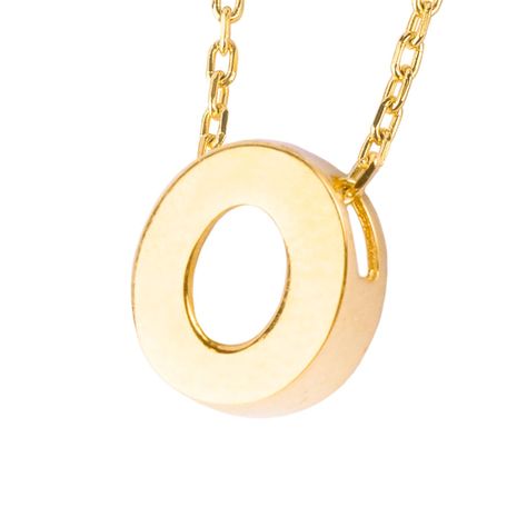 Collar de Oro 18kt Letra O-2