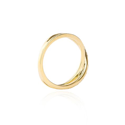 Anillo Oro Amarillo 18kt Diamantes Entrelazados 14 Pts  SI/H-1