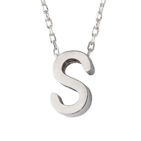 Collar de Plata Esterlina 925 Letra S-2
