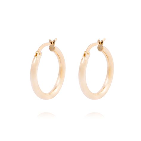 Aros de Oro 18kt Argollas Tubo-0