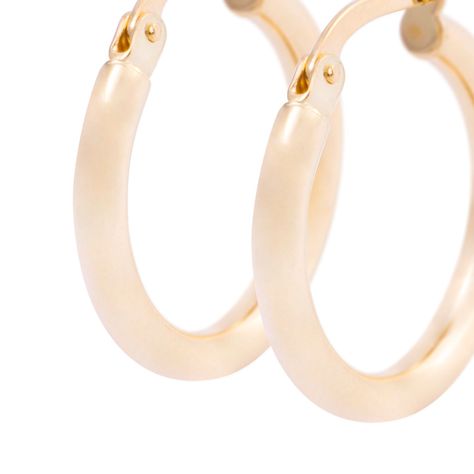 Aros de Oro 18kt Argollas Tubo-1