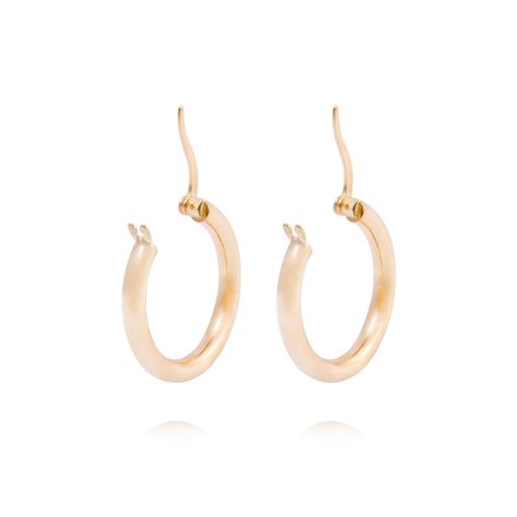 Aros de Oro 18kt Argollas Tubo-2