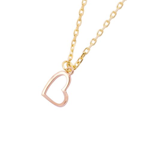 Collar de Oro 18kt  Corazones Tricolor-2