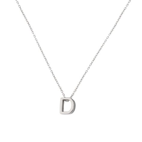 Collar de Plata Esterlina 925 Letra D-0