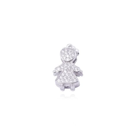 Dije de Plata broche Niña con Circonita-0