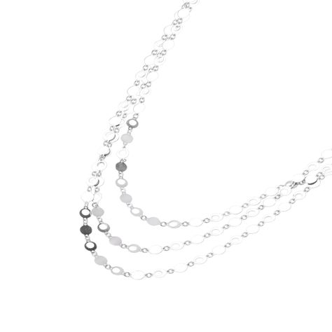 Collar de Plata Esterlina 925 Triple Circulo-0