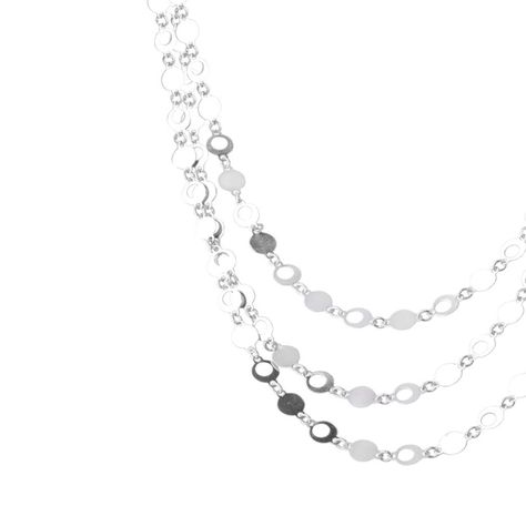 Collar de Plata Esterlina 925 Triple Circulo-2