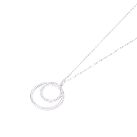 Collar Oro Blanco 18kt 33 Diamantes de 0,22 Pts-0