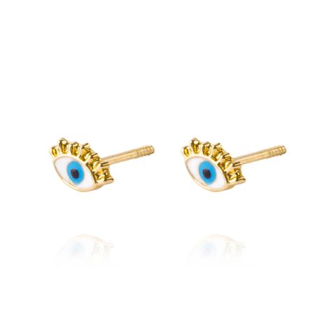 Aros de Oro 18kt Modelo de Ojo Turco-1