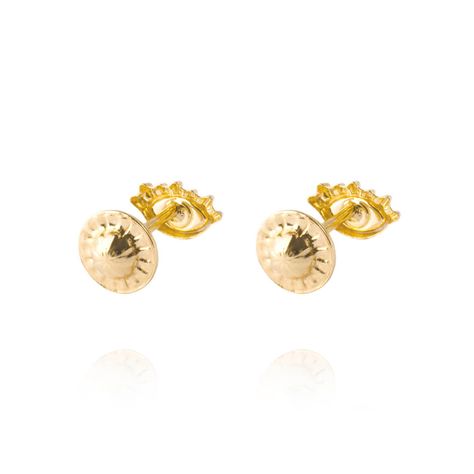 Aros de Oro 18kt Modelo de Ojo Turco-2