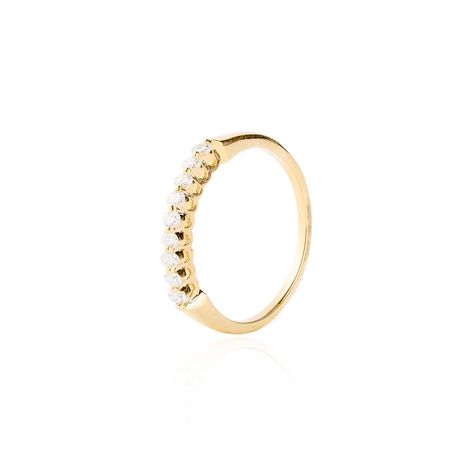Anillo Oro Amarillo 18kt Diamantes 15 Pts-0