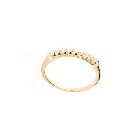 Anillo Oro Amarillo 18kt Diamantes 15 Pts-2