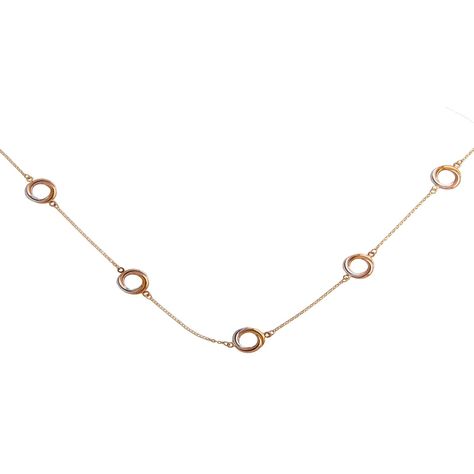 Collar de Oro 18kt Circulo Tricolor-2