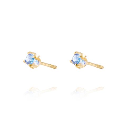 Aros de Oro 18kt Agua Marina de 2,5mm-1