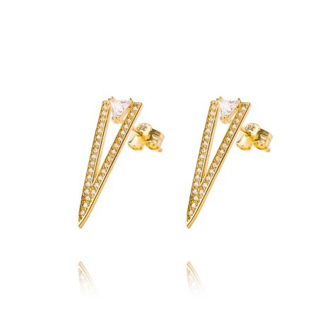 Aros de Oro 18kt Modelo Circón Largos-1