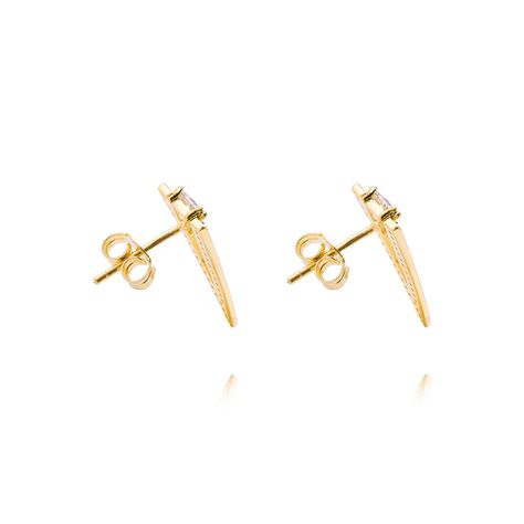 Aros de Oro 18kt Modelo Circón Largos-2
