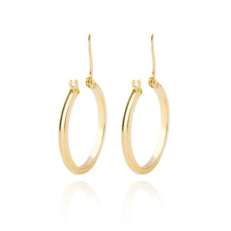 Aros de Oro 18kt Argolla Biselada 20mm-1