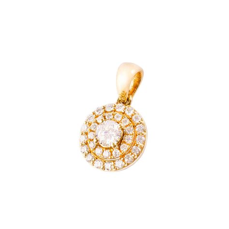 Colgante Oro 18kt con Diamantes de 1x18 Pts Totales 21 Pts-0