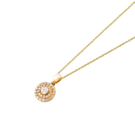 Colgante Oro 18kt con Diamantes de 1x18 Pts Totales 21 Pts-1