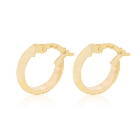 Aros de Oro 18kt Argollas Satinado 1990-0