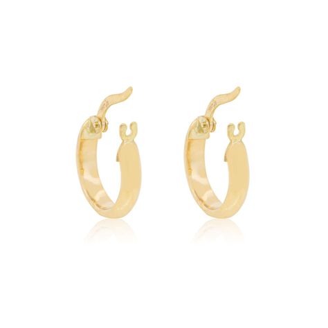 Aros de Oro 18kt Argollas Satinado 1990-1