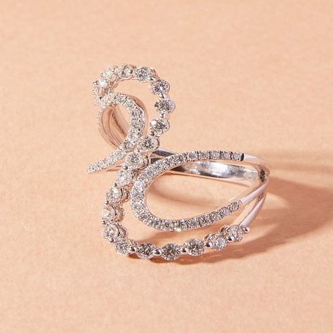 Anillo Oro Blanco 18kt Diamantes 1,2Qts | Danielle Costantini-0
