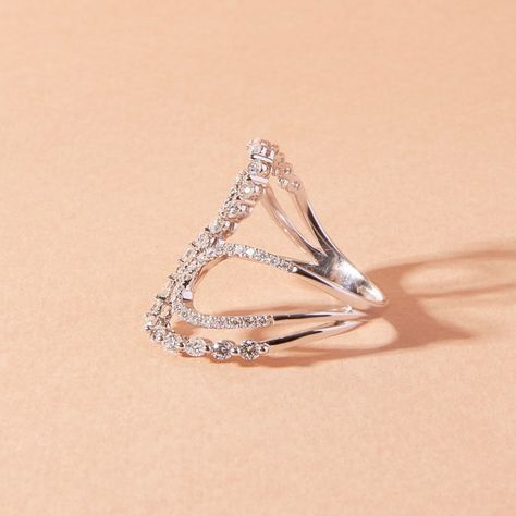 Anillo Oro Blanco 18kt Diamantes 1,2Qts | Danielle Costantini-1