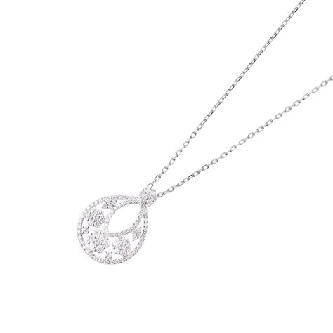 Collar de Oro Blanco 18kt con Diamantes de 71 Pts Corte Brillante-2
