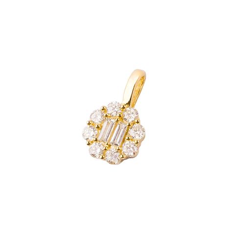 Colgante Oro Amarillo 18kt Diamantes 17 Pts Totales SI/H-0