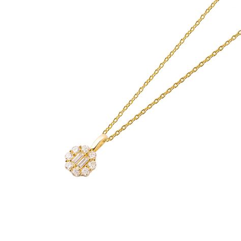 Colgante Oro Amarillo 18kt Diamantes 17 Pts Totales SI/H-1