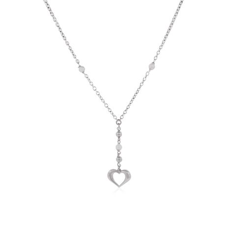Collar de Plata Esterlina 925 Corazón Perlas-0