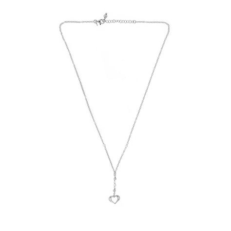 Collar de Plata Esterlina 925 Corazón Perlas-2
