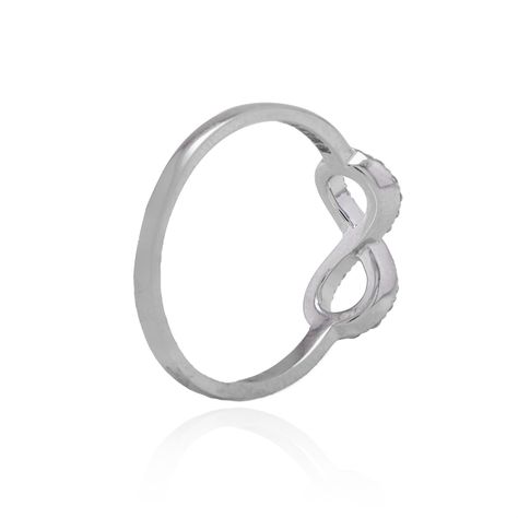 Anillo Oro Blanco 18kt Infinito Diamantes de 11 Pts SI/H-2