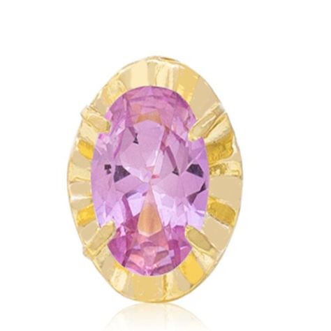 Aros de Oro 18kt Ovalado Rosa de Francia 3x5-2
