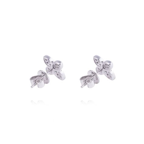 Aros de Oro 18 kt Trébol 32 puntos de diamante-2