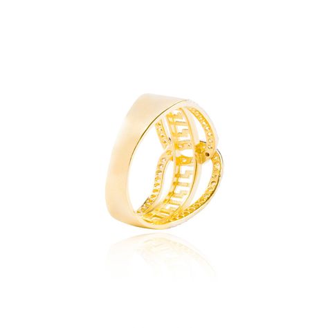 Anillo de oro 18kt Circón 1/2 Mex Cruzado-1