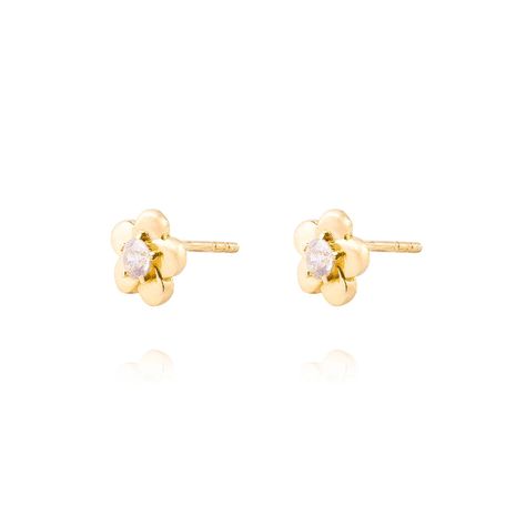 Aros de Oro 18kt Modelo Flor.-1