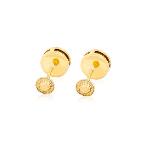 Aros de Oro 18kt Con Circones 4mm Punto De Luz-2