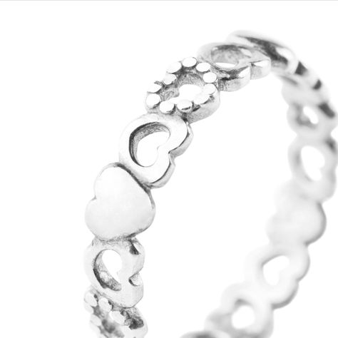 Anillo de Plata Esterlina 925 Corazones 1-1