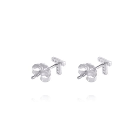 Aros de Plata Esterlina 925 Letra T-2