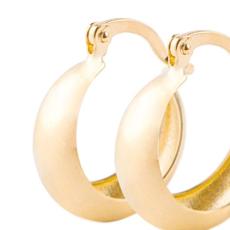 Aros de Oro 18kt Argollas Bote 12mm-1