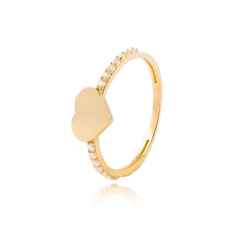 Anillos de Oro 18kt Modelo Circón Corazón-0