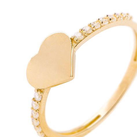 Anillos de Oro 18kt Modelo Circón Corazón-1
