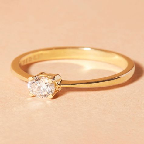 Anillo Oro Amarillo 18kt Diamantes 1x30 Pts | Danielle Costantini-0